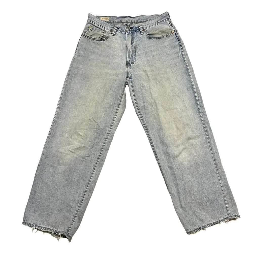 Levi's Premium 578 Baggy Jeans Mens W31 Light Wash Distressed A4750-0022 31x29